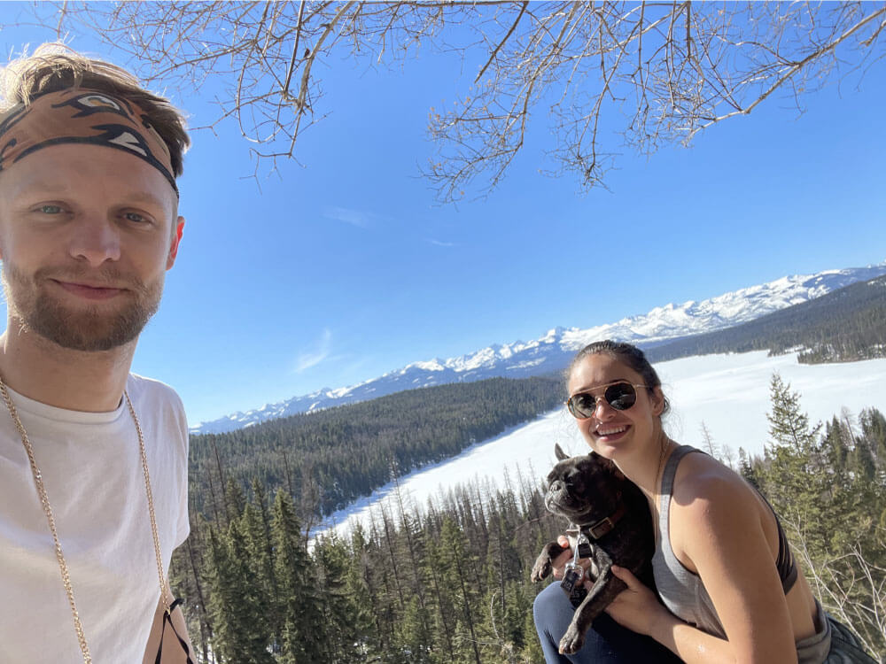 Taylor and family hiking