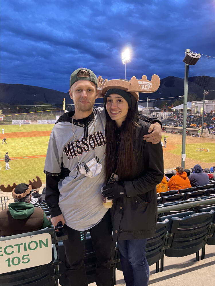 Taylor and Madison at a game