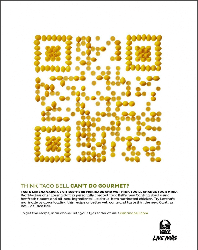 Taco Bell's QR Code Print Ad