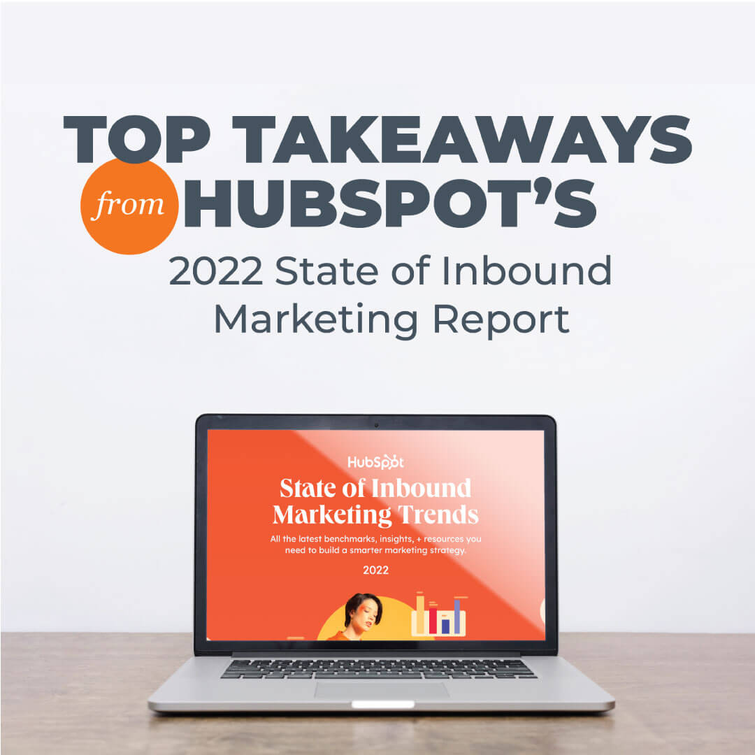 top takeaway's from HubSpot's 2022 State of Inbound Marketing Report graphic