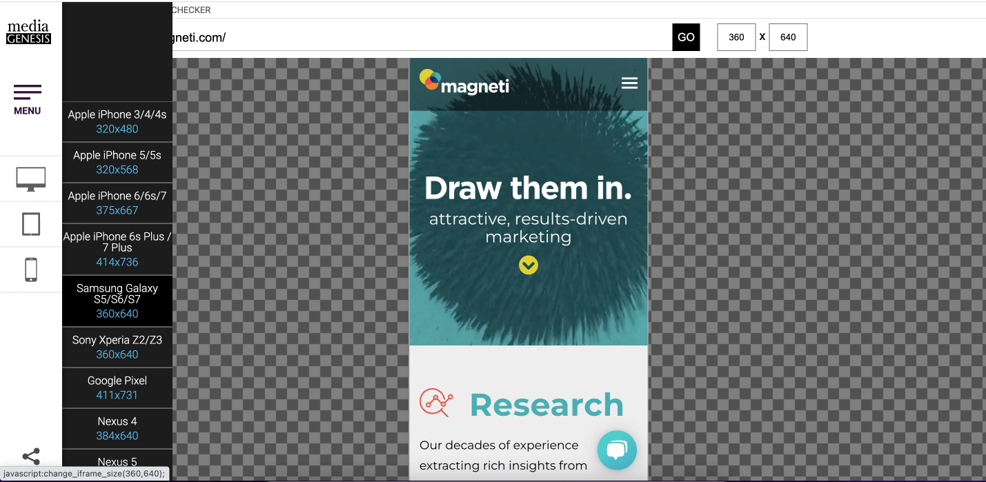 Responsive Design Checker Magneti